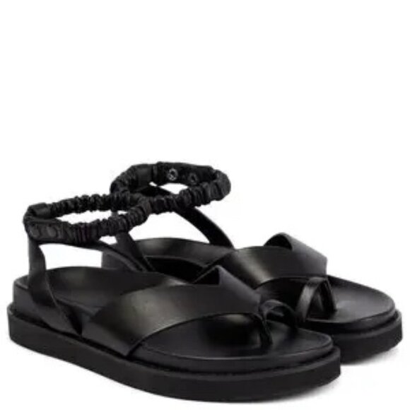 JONATHAN SIMKHAI Talie Toe Platform Leather Thong Sandals Shoes EU 38/US 8